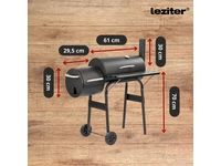 Kép 3/5 - Faszenes kerti grillsütő füstölővel