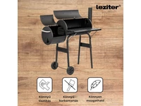 Kép 4/5 - Faszenes kerti grillsütő füstölővel