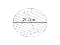 Kép 2/3 - Grillrács kerek 34 cm