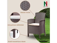 Kép 4/5 - Lima műrattan karfás szék