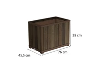 Kép 3/3 - Deco tégla alakú magasítótt műanyag virágláda 100 L