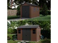Kép 2/5 - Newton Plus wide 11 x 7,5 műanyag kerti ház barna