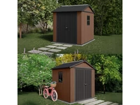 Kép 2/5 - Newton Plus wide 7 x 7,5 műanyag kerti ház barna