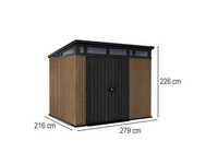 Kép 3/5 - Signature PENT 9x7 műanyag kerti ház velencei barna