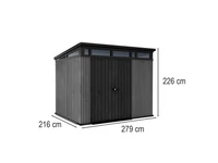 Kép 3/5 - Signature PENT 9x7 műanyag kerti ház velencei szürke