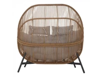 Kép 3/4 - HOLAND rattan dupla kosárfotel bézs