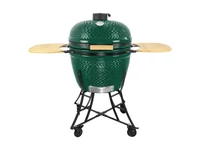 Kép 1/5 - Kerámia faszéngrill oldalpolcokkal, 57 cm ráccsal