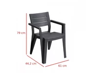 Kép 4/5 - Amari 6+1 kerti bútor garnitúra szett dió-grafit