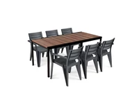 Kép 1/5 - Amari Large 6+1 kerti bútor garnitúra szett dió-grafit