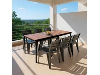 Kép 2/5 - Amari Large 6+1 kerti bútor garnitúra szett dió-grafit