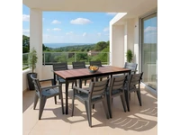 Kép 2/5 - Amari Large 8+1 kerti bútor garnitúra szett dió-grafit