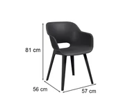 Kép 3/5 - Flora 4+1 kerti bútor garnitúra szett dió-grafit