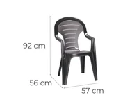 Kép 4/5 - Lagos 6+1 kerti bútor garnitúra szett dió-grafit