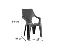 Kép 3/5 - Parker 4+1 kerti bútor garnitúra szett dió-grafit