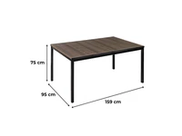 Kép 4/5 - Parker 4+1 kerti bútor garnitúra szett dió-grafit