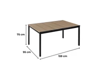 Kép 3/5 - Portico 4+1 kerti bútor garnitúra szett kőris-grafit