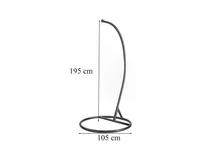 Kép 3/5 - Outlet szépséghibás függőfotel állvány fekete