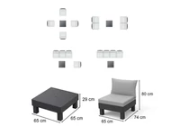 Kép 3/5 - Elements II 4 személyes kerti bútor garnitúra
