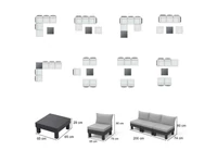 Kép 3/5 - Elements II 5 személyes kerti bútor garnitúra