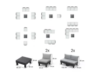Kép 3/5 - Elements II 6 személyes kerti bútor garnitúra