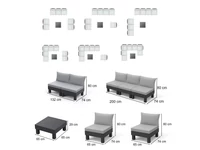 Kép 3/5 - Elements II 7 személyes kerti bútor garnitúra