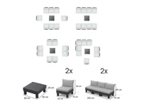 Kép 3/5 - Elements II 8 személyes kerti bútor garnitúra