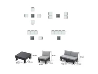 Kép 3/5 - Elements III 4 személyes kerti bútor garnitúra