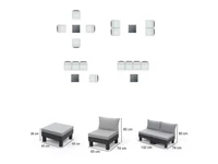 Kép 3/5 - Elements IV 4 személyes kerti bútor garnitúra