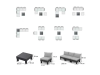 Kép 3/5 - Elements IV 5 személyes kerti bútor garnitúra