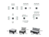 Kép 3/5 - Elements IV 6 személyes kerti bútor garnitúra