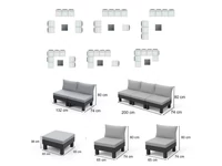 Kép 3/5 - Elements IV 7 személyes kerti bútor garnitúra