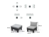 Kép 3/5 - Elements V 4 személyes kerti bútor garnitúra