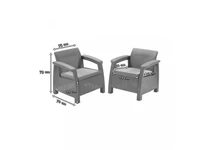 Kép 2/3 - Corfu duo set fotelek