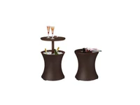 Kép 2/3 - Cool Bar Rattan kerti italtartó asztal