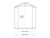 Kép 5/5 - Darwin 6x6 műanyag kerti ház