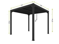 Kép 4/5 - LUXE pergola 3x3m antracit
