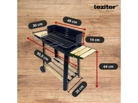 Kép 3/5 - Téglalap alakú görgős faszenes grill
