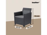 Kép 3/5 - Claire duo műrattan kerti fotel