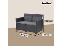 Kép 5/5 - Claire 4 személyes kerti bútor garnitúra párnatartós asztallal