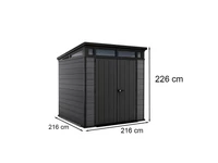 Kép 3/5 - Cortina 7x7 műanyag kerti ház szürke