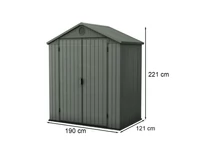 Kép 3/3 - Darwin 6x4 műanyag kerti ház zöld