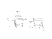 Kép 3/5 - Patio cooler & Beverage cart grill asztal szürke