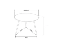 Kép 2/2 - Vibe 60 cm-es kerek kerti asztal