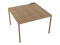 Kép 2/5 - LUXE elektromos pergola 4x4m fa LED világítással