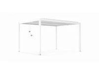 Kép 4/4 - LUXE pergola 3x4m fehér LED világítással