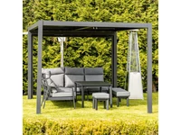 Kép 5/5 - LUXE pergola 4x4m antracit LED világítással