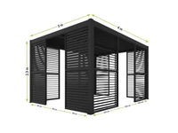 Kép 4/4 - LUXE Lamellás oldalpanel (R) 123x218cm 4 m-ig antracit