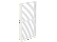 Kép 5/5 - LUXE Lamellás oldalpanel (R) 123x218cm 4 m-ig fehér