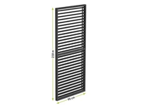 Kép 2/4 - LUXE Lamellás oldalpanel (R) 90x218cm 3 m-ig antracit