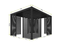 Kép 4/4 - LUXE Lamellás oldalpanel (R) 90x218cm 3 m-ig antracit